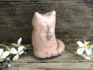 Happy kitsune sun fox kami nature spirit raku statue | Shinto kamidana shrine, Inari Okami | shamanism, fertility, protection, guardian