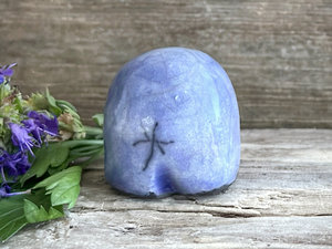 Tiny nature spirit friend (blue no.2) | Shinto talisman sculpture, shamanism guardian statue