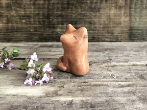Gentle joy kitsune fox kami raku sculpture | Shinto Inari Okami, Shamanism, pagan, kamidana shrine | guardian, protection, rewilding