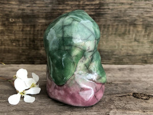 Radish spirit kami raku sculpture | Shinto kamidana shrine, paganism, shamanism | guardian, nature elemental, flower fairy