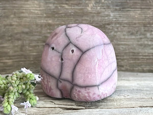 Nature spirit friend (pink-mauve) | Shinto talisman sculpture, shamanism guardian statue