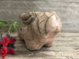 Sweet rabbit nature spirit raku sculpture | Shinto kamidana shrine, paganism, shamanism | protection, bunny, healer, guardian
