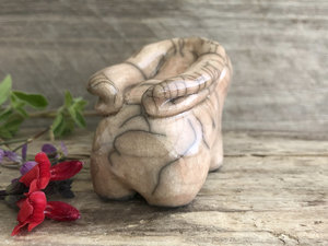 Sweet rabbit nature spirit raku sculpture | Shinto kamidana shrine, paganism, shamanism | protection, bunny, healer, guardian