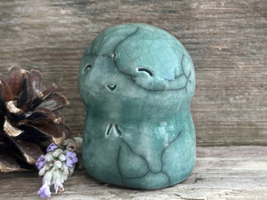 Winter forest Jizo guardian statue | Shinto kamidana shrine friend