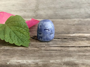 Tiny happy Jizo friend | Shinto talisman raku statue kamidana shrine | ceramic Buddhist sculpture | protection, guardian, anxiety, grief