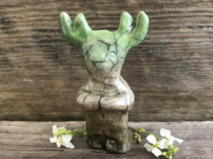 RESERVED: Forest nature spirit god raku sculpture | Shinto Shamanism pagan statue altar, shrine | rewilding, guardian, protection, folklore
