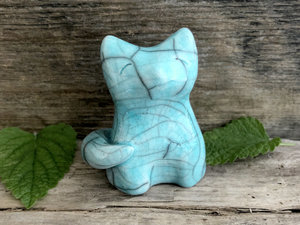 Joyful and serene kitsune fox kami nature spirit raku statue | Shinto kamidana shrine, Inari Okami | shamanism, protection, guardian