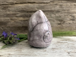 Quiet earth elemental gnome spirit raku sculpture | Shinto Shamanism pagan statue for altar, shrine | rewilding, guardian, protection