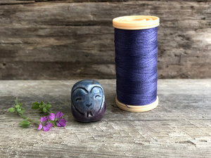 Tiny raku Jizo of gentle peace | Buddha joy talisman | Shinto & Buddhist statue for kamidana shrine | protection, miscarriage, grief