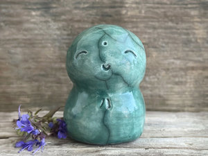 Winter forest Jizo guardian statue | Shinto kamidana shrine friend