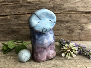 Celestial star spirit & elemental friend | Shinto shrine, shamanism pagan raku statue | protection, rewilding sculpture, nature, guardian
