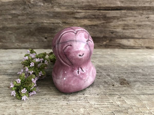 Jizo heart girl love and care | Shinto, Buddhist raku guardian sculpture statue kamidana shrine | peace, grief, loss friend, protection