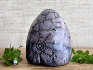 Spiral stone spirit guardian sculpture | Shinto,, shamanism, celtic folk art