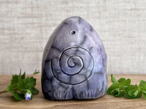 Spiral stone spirit guardian sculpture | Shinto,, shamanism, celtic folk art