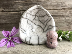 Jizo of gentleness, peace, and hugs shrine kamidana raku sculpture | Shinto guardian, Buddhist statue | protection, grief, loss, hope