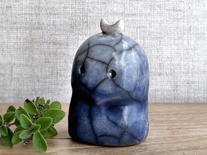 Nighttime moon nature spirit kodama guardian sculpture | Shinto, shamanism