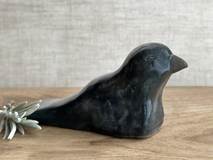 Magical raven kami nature spirit sculpture | Shinto shamanism crow totem