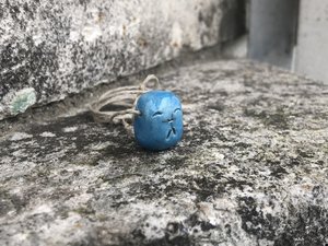 Jizo joy talisman on adjustable, eco hemp | Shinto, Buddhist pendant sculpture | Buddha, anxiety, guardian, grief, joy