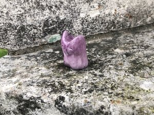 Kami nature earth elemental nature spirit raku statue | Shinto kamidana shrine, shamanism, pagan altar | Nature table, guardian