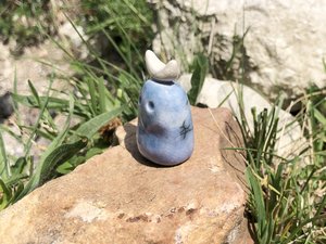 Wild mountain moon nature spirit winter magic kodama | Shinto Shamanism pagan statue for altar, shrine | rewilding, protection