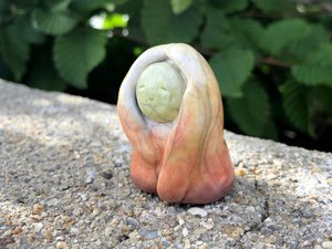 Autumn spirit kami earth goddess raku statue for Halloween, Samhain | fall decoration, pagan, Waldorf nature table, Shinto kamidana shrine