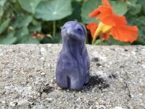Spirit bird kami, nature elemental being raku sculpture | Shinto kamidana shrine, pagan altar, shamanism | rewilding, guardian, protection