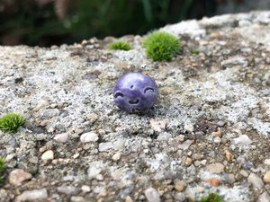 Super tiny raku Jizo statue | Shinto Buddhist talisman sculpture for shrine | anxiety, grief, protection, guardian, miscarriage