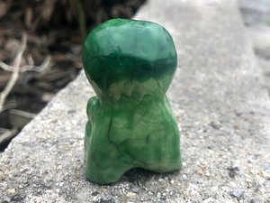 Cabbage kami, garden nature spirit raku statue | Shinto kamidana shrine, pagan altar, shamanism, rewilding | plant elemental, growth spell