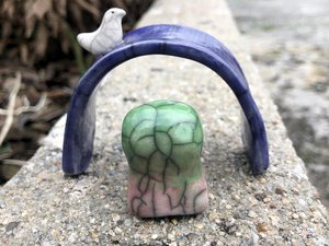 Kodama guardian nature spirit kami shrine raku statue | Shinto kamidana sculpture, pagan, Waldorf nature table | spiritual earth gift