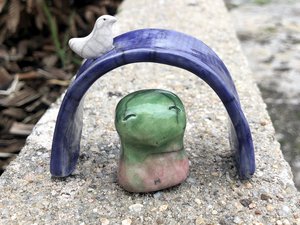 Kodama guardian nature spirit kami shrine raku statue | Shinto kamidana sculpture, pagan, Waldorf nature table | rewilding, earth healing