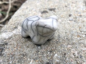 White bear nature spirit raku sculpture | Shinto, shamanism, pagan for altar or kamidana shrine | animal guide, polar bear, healing, totem