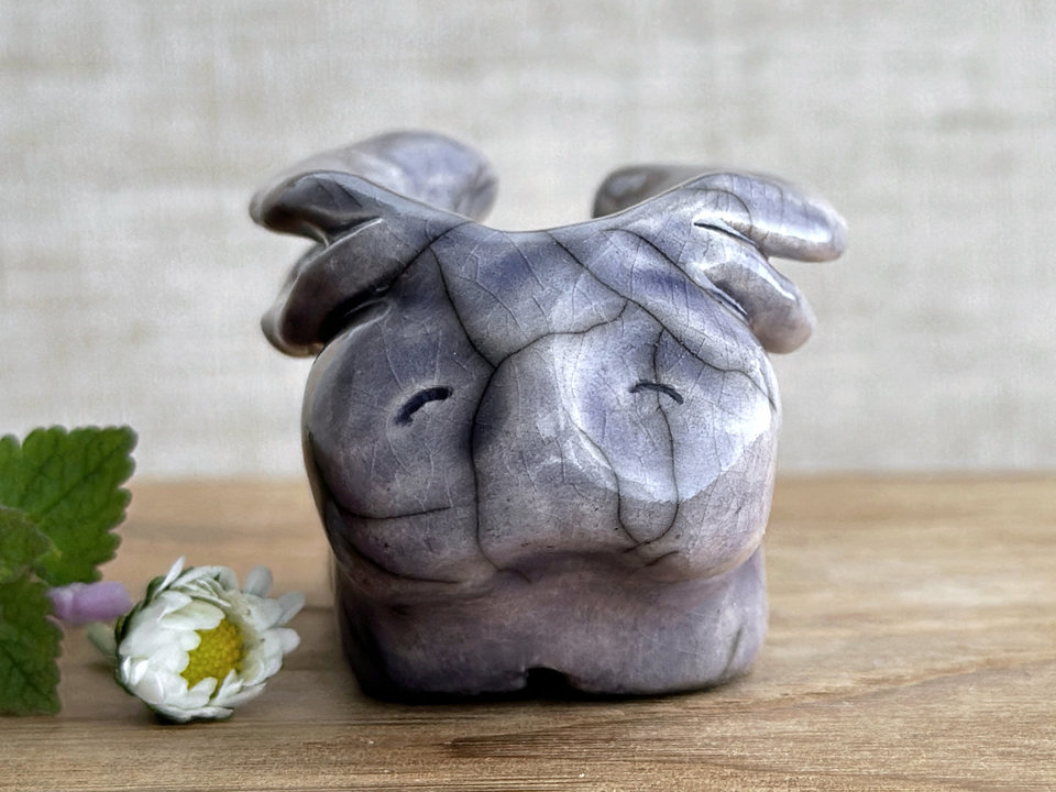 Gentle rabbit nature spirit guardian sculpture | Shinto kamidana, shamanism totem