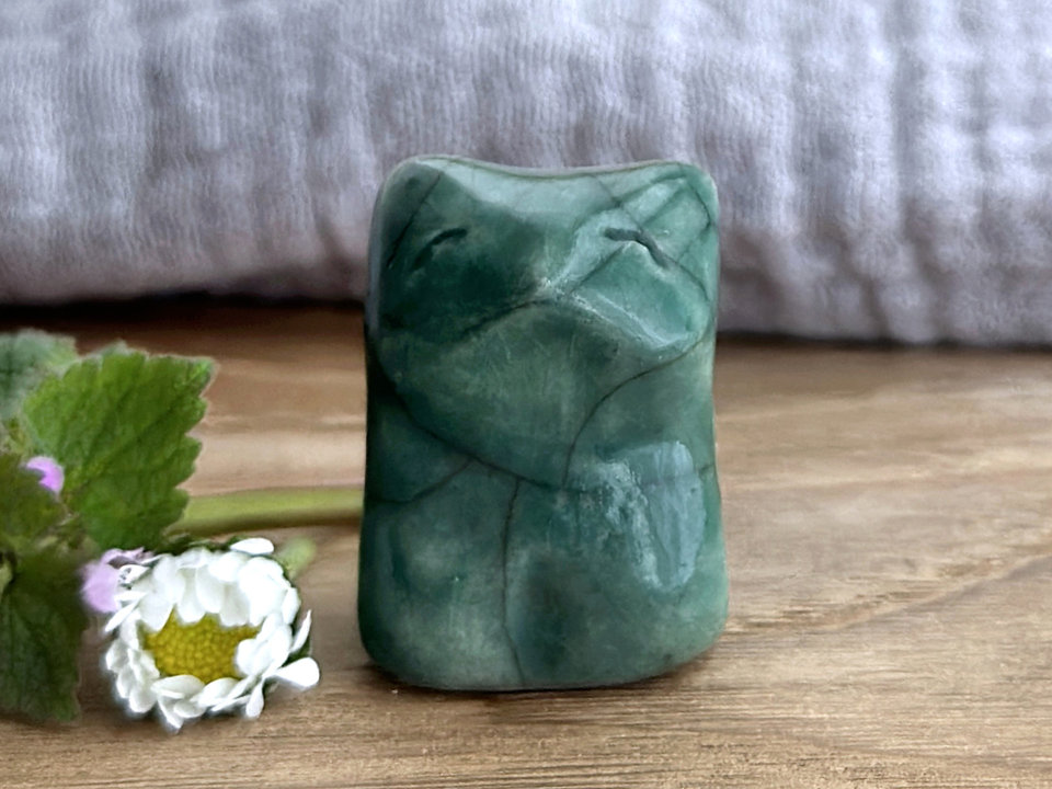 Pocket fox forest kitsune statue | Shinto Inari kamidana, shamanism sculpture