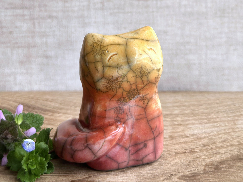 Sunfire kitsune fox kami nature spirit | Shinto sculpture, shamanism totem