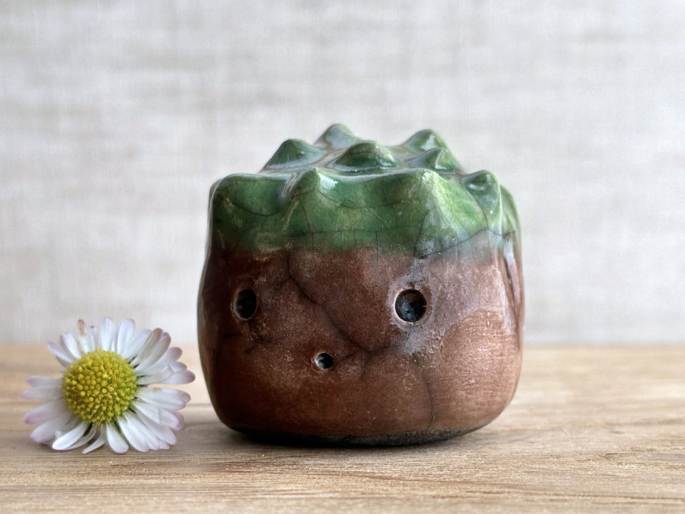 Chestnut nature spirit sculpture | Shinto, shamanism totem, autumn, fall