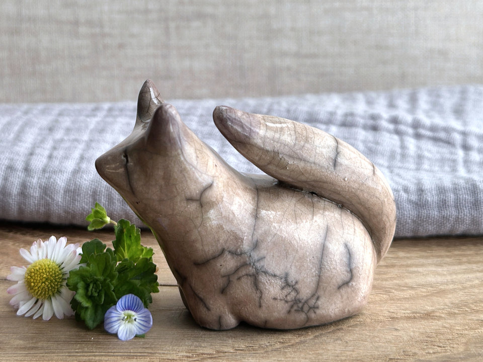 Gentle earth fox kitsune nature spirit | Shinto Inari shrine, shamanism totem