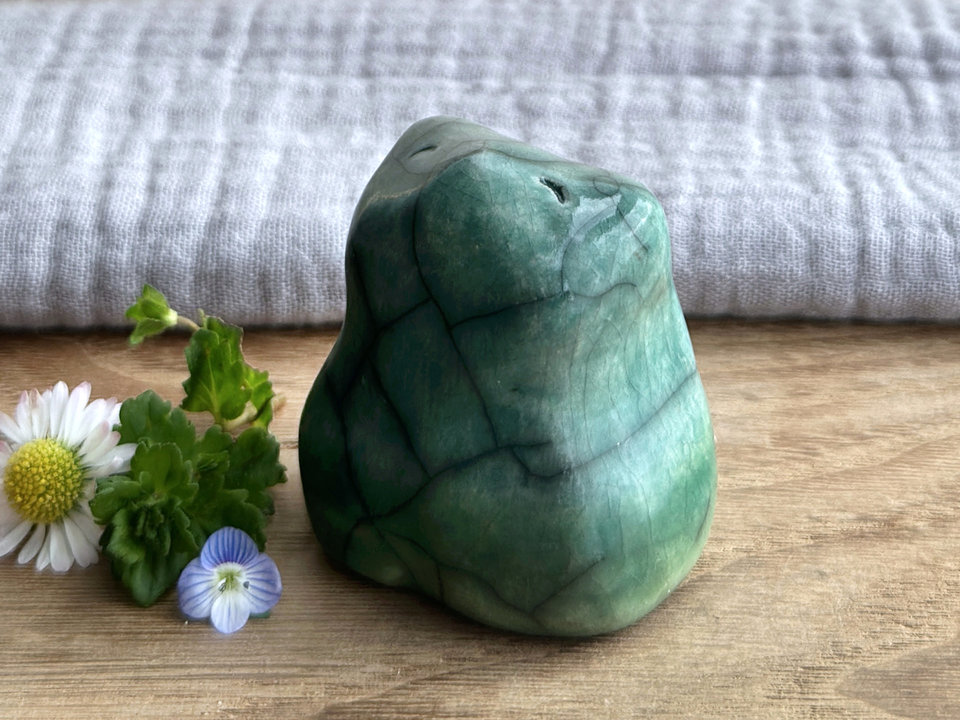 Spring frog nature spirit kami sculpture | Shinto statue, shamanism totem