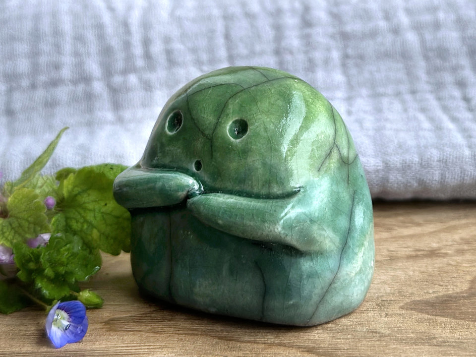 Kodama nature & tree spirit kami sculpture | Shinto guardian, shamanism totem statue