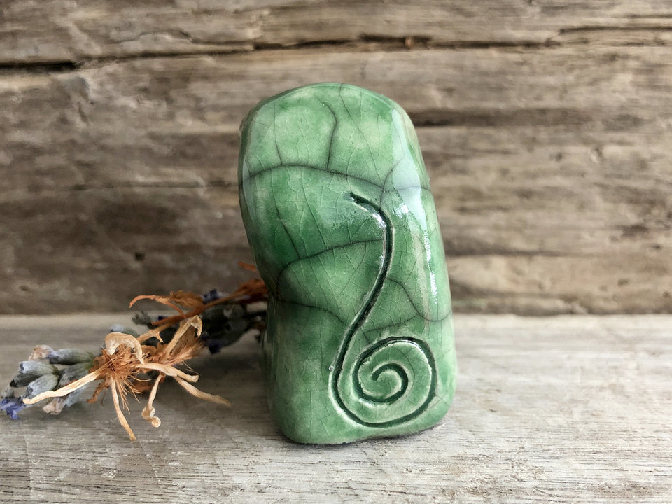 Forest earth elemental gnome spirit raku sculpture | Shinto Shamanism paganism, shrine | guardian, protection, folklore, forestcore gift