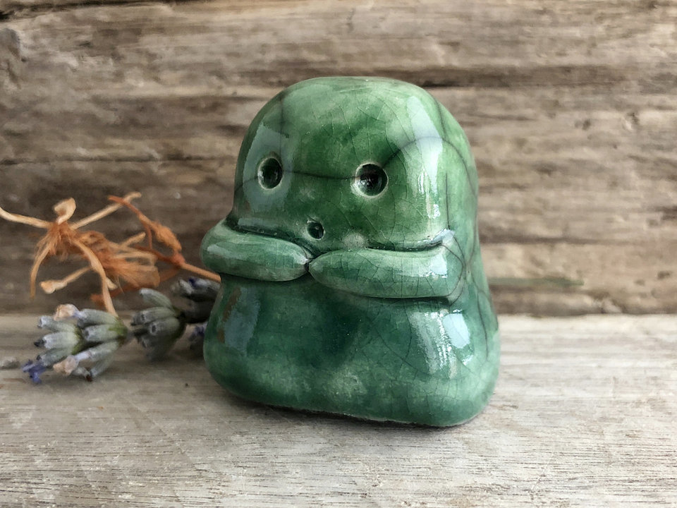 Kodama tree & nature spirit cute kami raku sculpture | kawaii Shinto kamidana shrine statue, Shamanism, paganism, guardian, protection