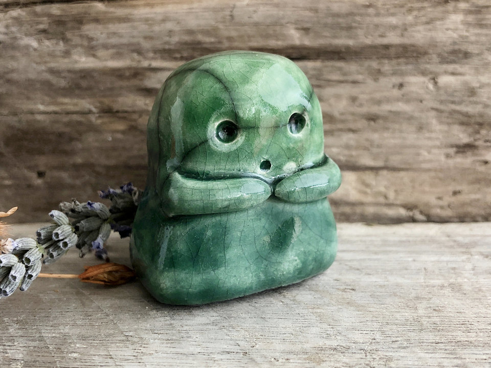 Kodama tree & nature spirit cute kami raku sculpture | kawaii Shinto kamidana shrine statue, Shamanism, paganism, guardian, protection