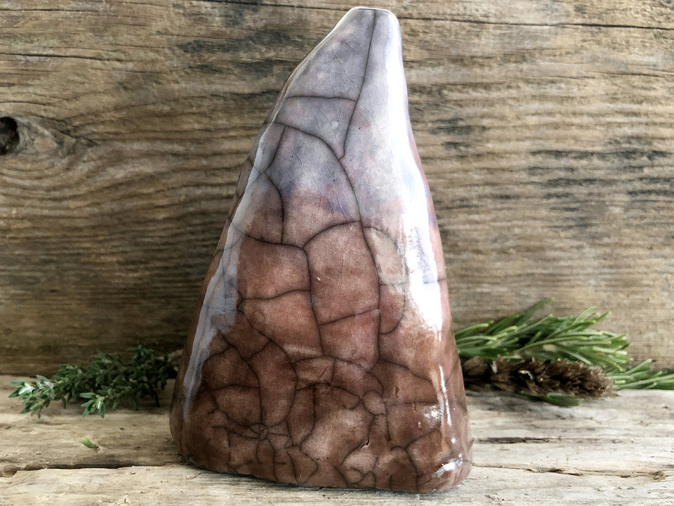 Winter cave, raku spirit house, kurinuki ceramic | Shinto, pagan, shamanism | magical, fairycore, cottagecore, rustic incense burner