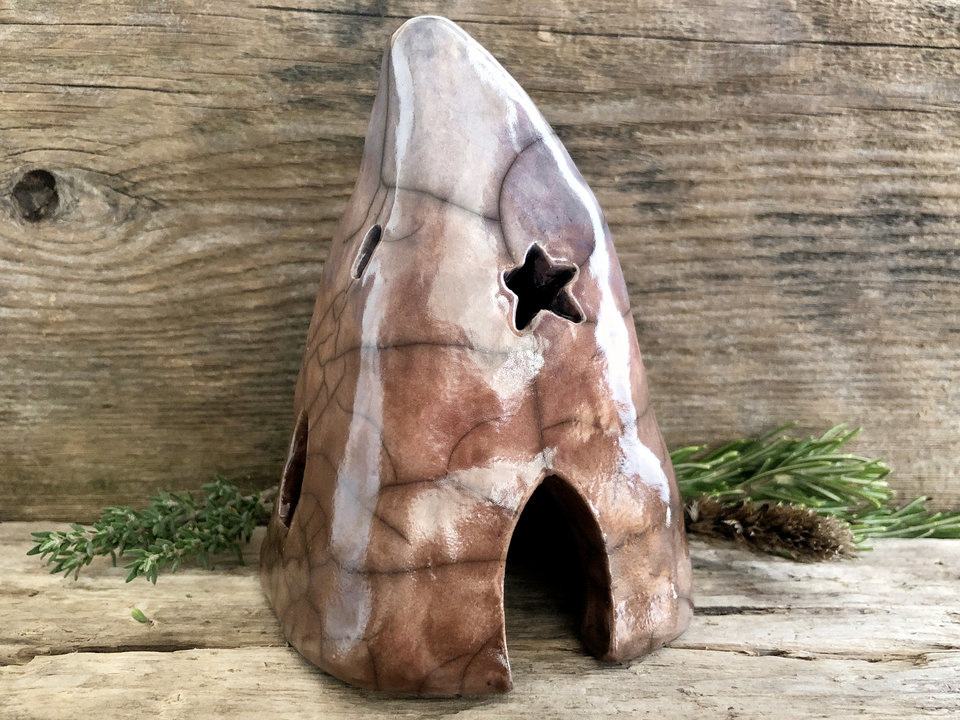 Winter cave, ceramic spirit house, fairie cottage | Shinto, shamanism, magical