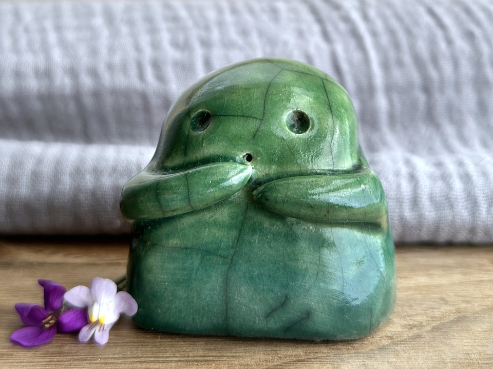 Kodama nature & tree spirit kami sculpture | Shinto guardian, shamanism totem statue