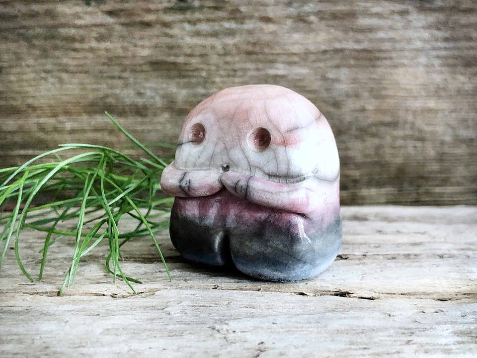 Genderfluid pride spirit sculpture | cute LGBTQ+ queer statue, pridefren guardian