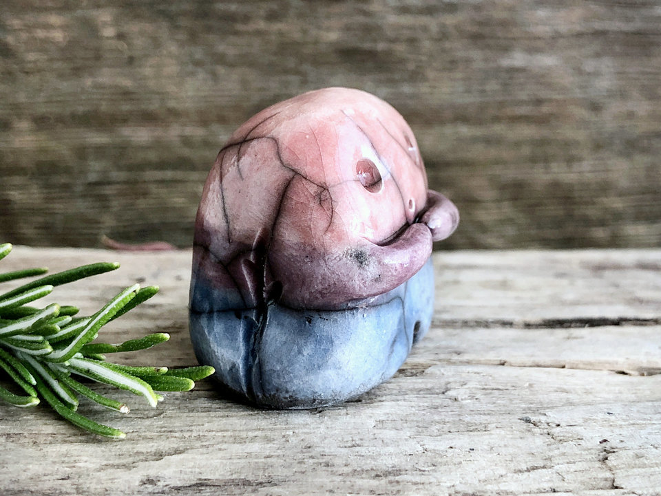 Bisexual pride spirit sculpture | cute LGBTQ+ queer statue, pridefren guardian