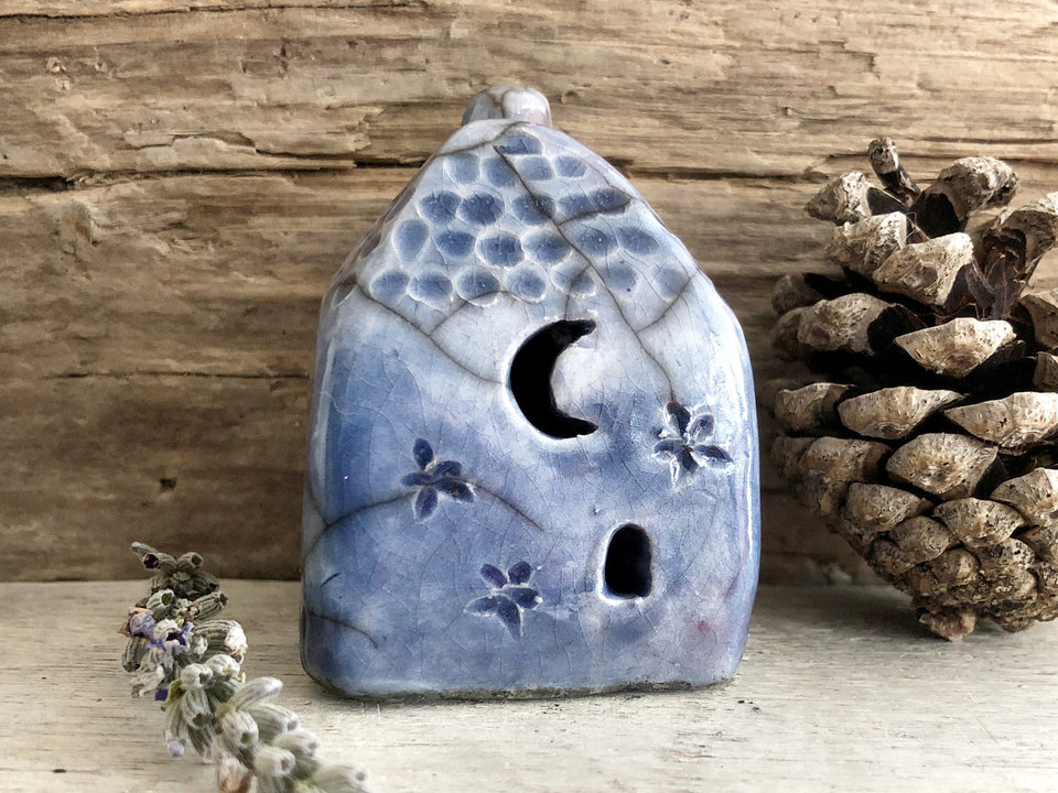 Water spirit cottage, kurinuki ceramic faerie house | Shinto shrine, paganism, shamanism | witch, magical, fairycore