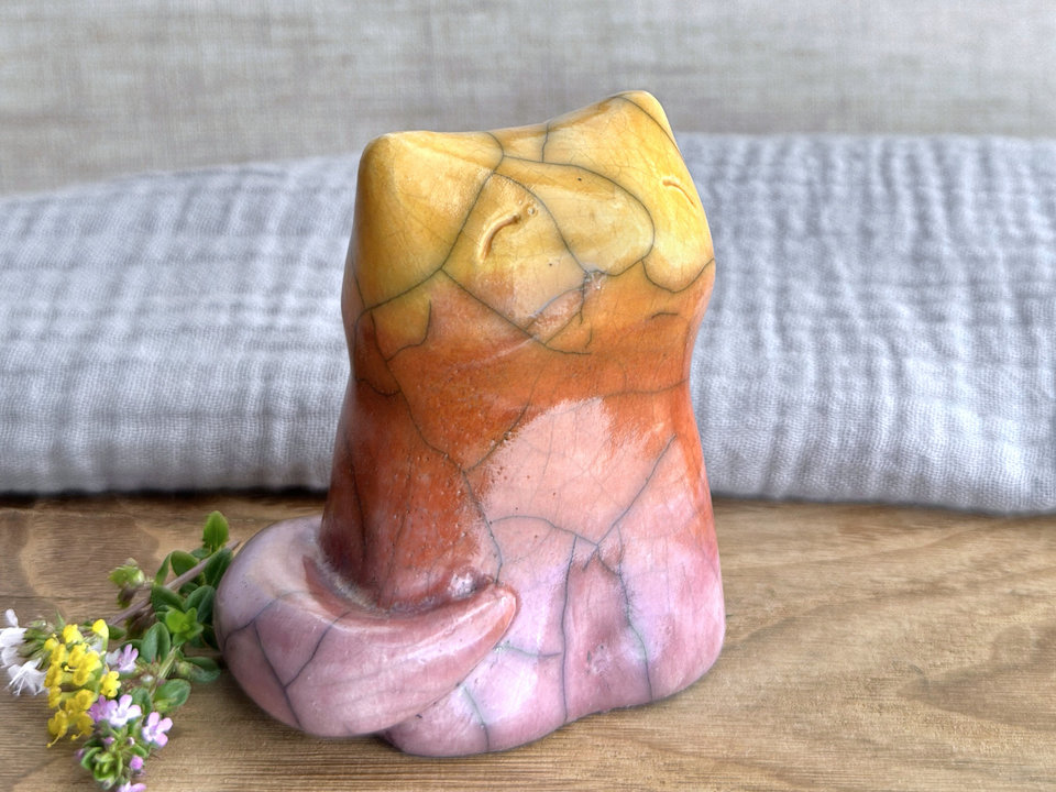 Sunfire kitsune fox kami nature spirit | Shinto sculpture, shamanism totem