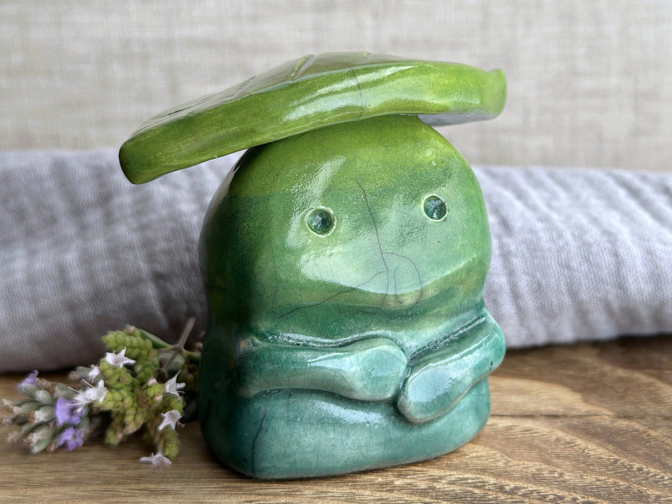Plant guardian nature spirit statue | Shinto shamanism earth kami sculpture
