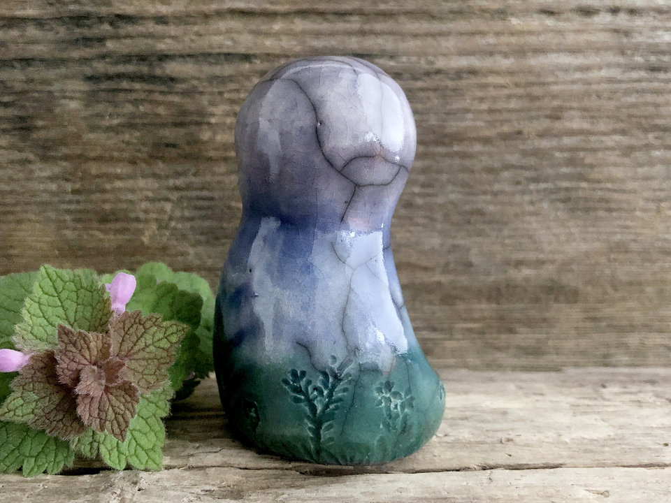 Evening earth spirit kami nature spirit sculpture | Shinto shamanism guardian